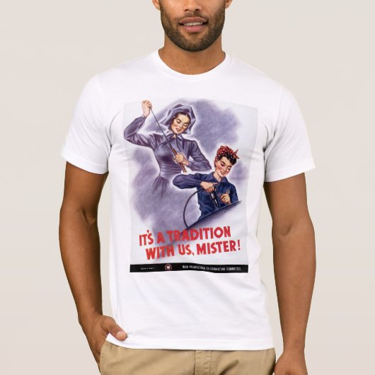 Het is een traditie met ons, meneer! t-shirt (Voorkant)