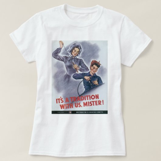Het is een traditie met ons, meneer! t-shirt (Design voorkant)