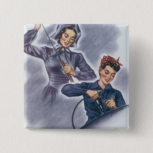 Het is een traditie met ons, meneer! vierkante button 5,1 cm (Voorkant)