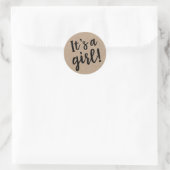 Het is een trendy script, Kraft Ronde Sticker (Tas)