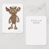 Het is een trollenverjaardag! notitiekaartje (Voorkant / Achterkant)