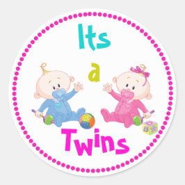 Het is een tweeling Baby shower Sticker