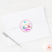 Het is een tweeling Baby shower Sticker (Envelop)