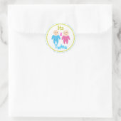 Het is een tweeling Baby shower Sticker (Tas)