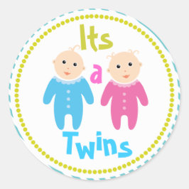 Het is een tweeling Baby shower Sticker