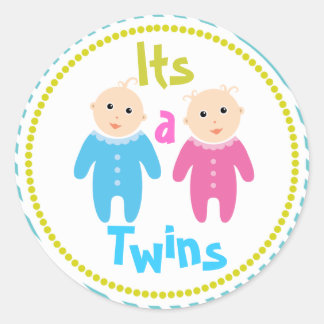 Het is een tweeling Baby shower Sticker