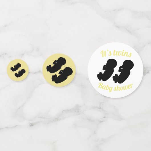 Het is een tweeling! Baby showers confetti (Voorkanten)