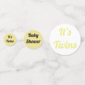 Het is een tweeling! Baby showers confetti (Achterkanten)