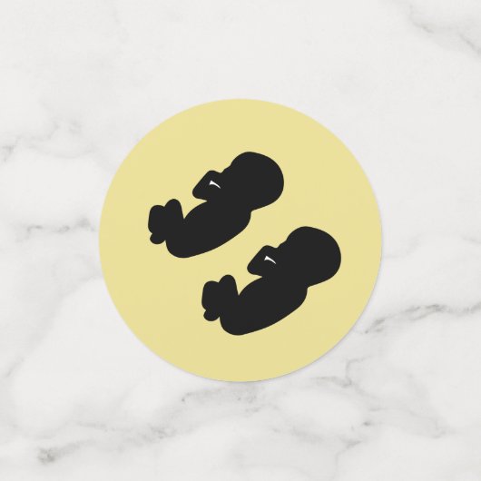 Het is een tweeling! Baby showers confetti (Kleine voorkant)