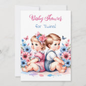 Het is een tweeling! Jongen en meisje tweeling  Ba Kaart (Voorkant)