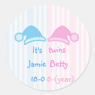 Het is een tweeling ronde sticker