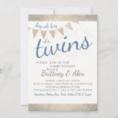 Het is een tweeling! uitnodiging tot baby shower (Voorkant)