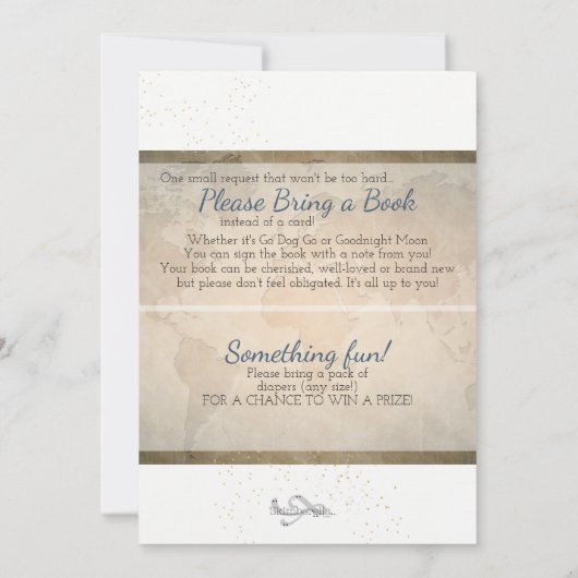 Het is een tweeling! uitnodiging tot baby shower (Achterkant)