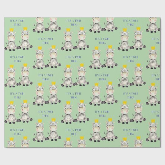Het is een Twin Thing Zebra Cadeaupapier (Vlak)