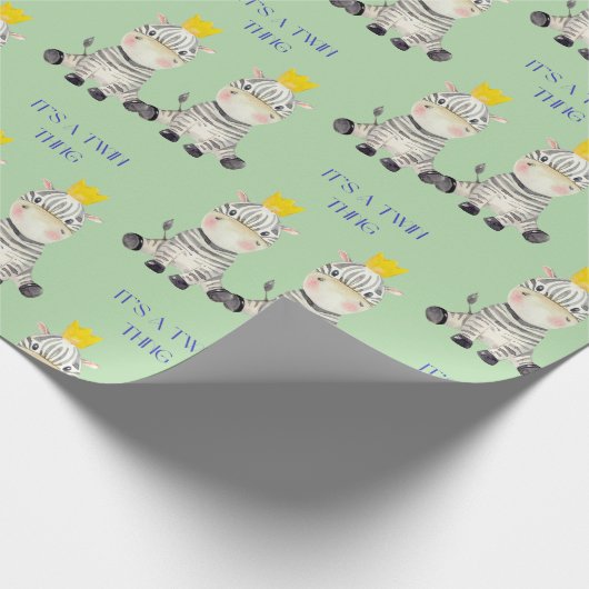 Het is een Twin Thing Zebra Cadeaupapier (Hoek)