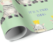 Het is een Twin Thing Zebra Cadeaupapier (Rol Hoek)