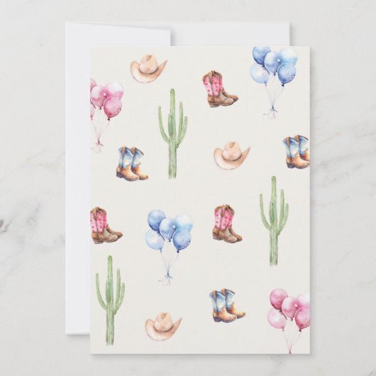 Het is een Twins Baby shower Invitation Kaart (Achterkant)