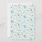 Het is een uitnodiging met twee Baby showers. (Achterkant)