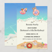 Het is een uitnodiging van de Beach Party Kids van (Voorkant / Achterkant)