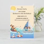 Het is een uitnodiging van de Beach Party Kids van (Staand voorkant)