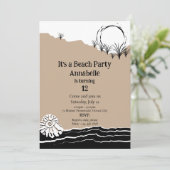 Het is een uitnodiging van de Beach Party om de da (Staand voorkant)