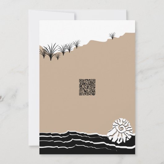 Het is een uitnodiging van de Beach Party om de da (Achterkant)