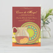 Het is een uitnodiging van de Cinco de Mayo Party  (Staand voorkant)