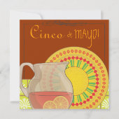 Het is een uitnodiging van de Cinco de Mayo Party  (Voorkant)