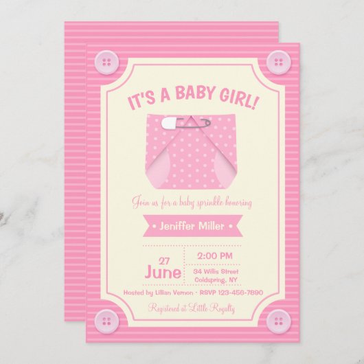 Het is een Uitnodiging van de Douche van het (Voorkant / Achterkant)