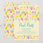 Het is een Uitnodiging van de Zomer van de Pool va (Voorkant / Achterkant)