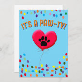 Het is een uitnodiging van een pologe-partij. (Voorkant / Achterkant)