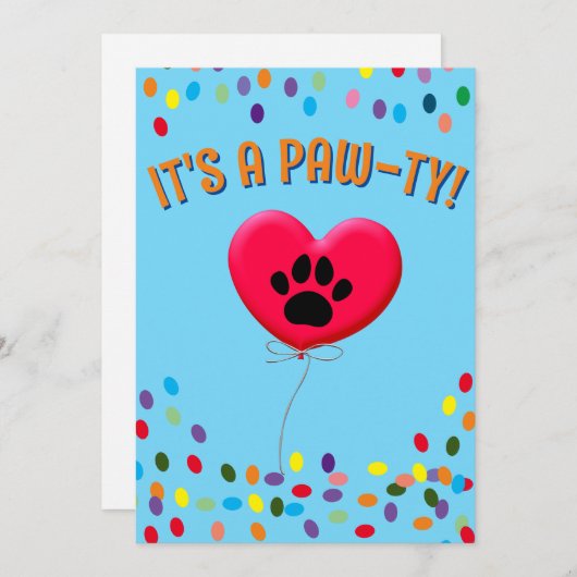 Het is een uitnodiging van een pologe-partij. (Voorkant / Achterkant)