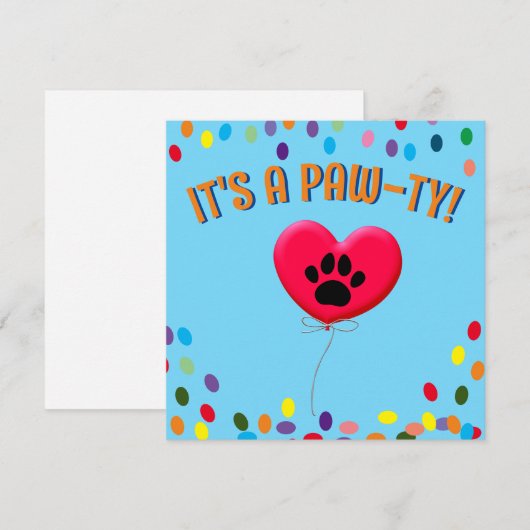 Het is een uitnodiging van een pologe-partij. (Voorkant / Achterkant)