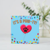 Het is een uitnodiging van een pologe-partij. (Staand voorkant)