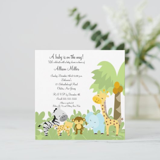 Het is een Uitnodiging van het Baby shower van de  (Staand voorkant)