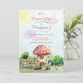 Het is een uitnodiging voor de verjaardag van het  (Staand voorkant)