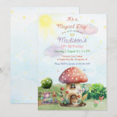 Het is een uitnodiging voor de verjaardag van het  (Voorkant / Achterkant)