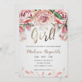 Het is een uitnodiging voor een Baby shower van de (Voorkant / Achterkant)