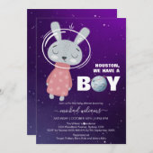 Het is een uitnodiging voor een baby shower voor e (Voorkant / Achterkant)