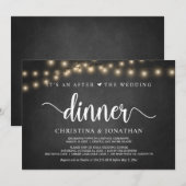 Het is een uitnodiging voor een diner na het huwel (Voorkant / Achterkant)