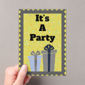 Het is een uitnodiging voor een feest (Insitu (Draagbaar))