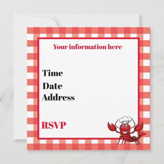 Het is een uitnodiging voor een kreeftenfeest (Achterkant)