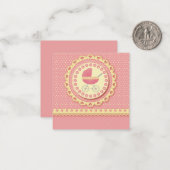 Het is een uitnodiging voor een meisje/Baby shower (Voorkant / Achterkant in situ)