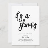 Het is een uitnodiging voor een Shindig-feestje (Voorkant)