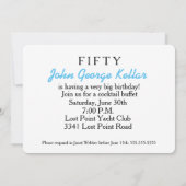 Het is een uitnodiging voor een verrassende verjaa (Achterkant)