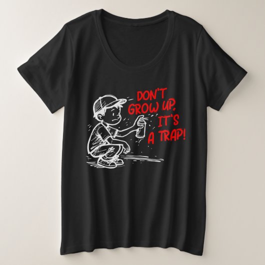 Het is een val grote maat t-shirt (Design voorkant)