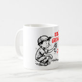 Het is een val koffiemok (Voorkant links)
