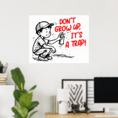 Het is een val poster (Thuiskantoor)