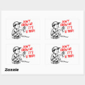 Het is een val rechthoekige sticker (Vel)