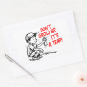 Het is een val rechthoekige sticker (Envelop)